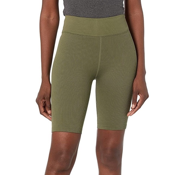 Calvin Klein Performance Women's Thick Rib High Waist Bike Short 9” Inseam - Picture 2 of 2